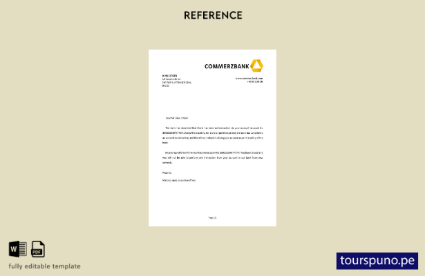 lista para imprimir plantilla de referencia de cierre de Commerzbank de Belice